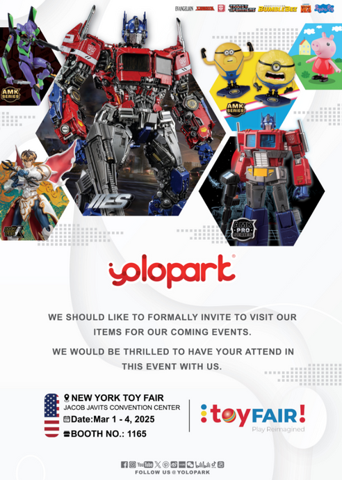 YOLOPARK to Showcase New Models and IP Merchandise ——at 2025 New York Toy Fair