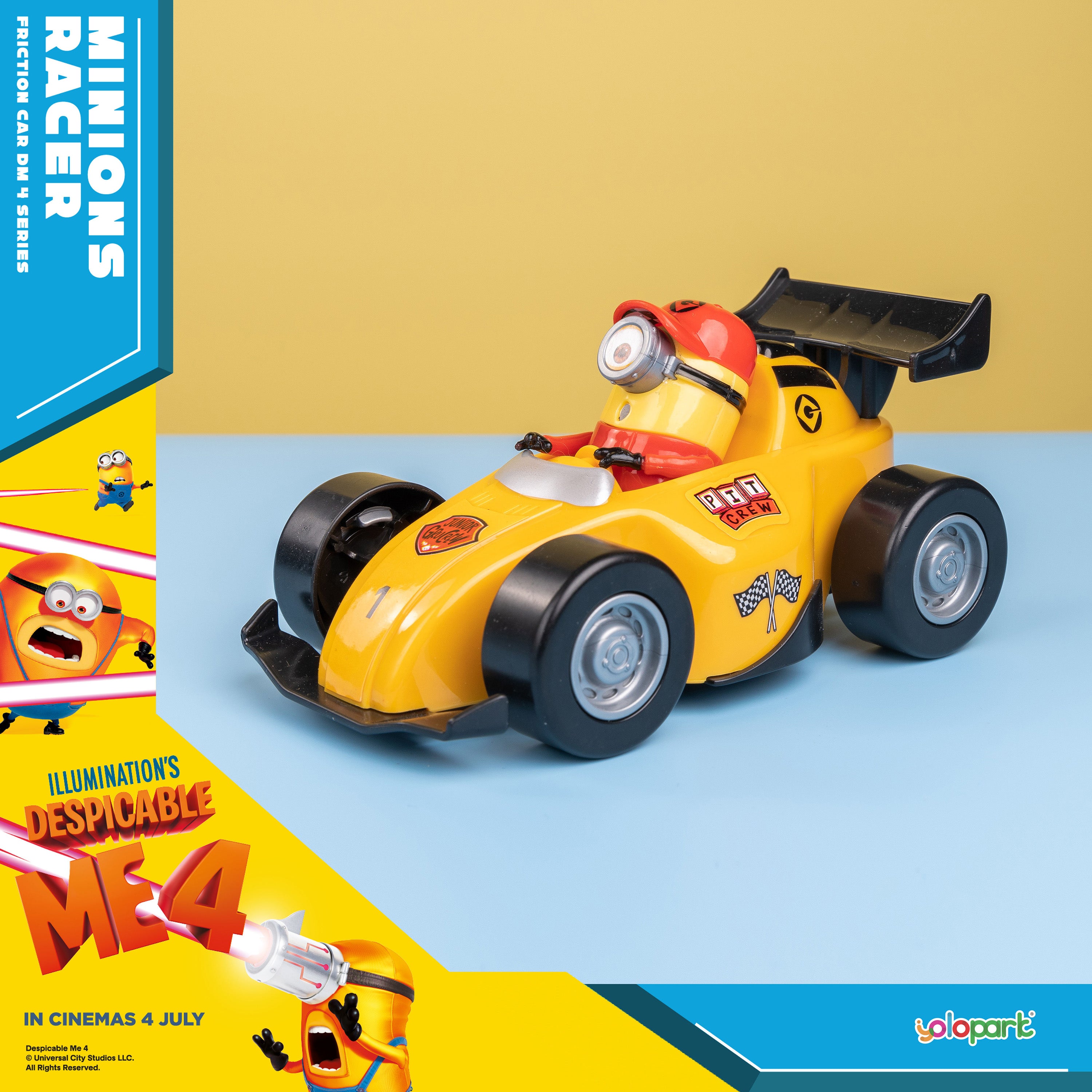 Despicable Me 4 - Friction Car - Minions Racer – Yolopark