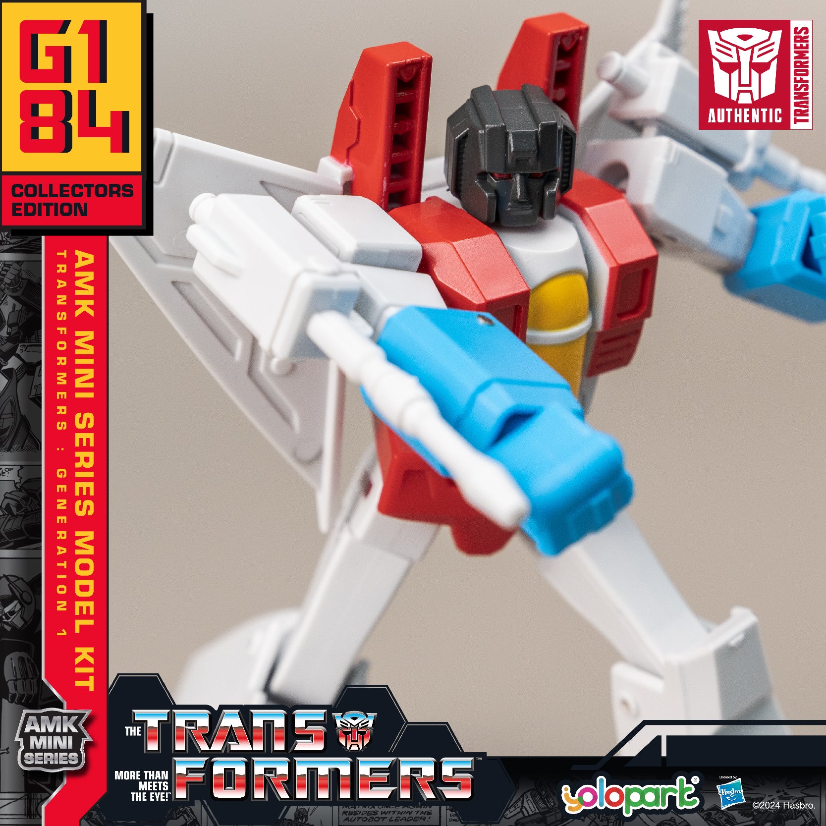 YOLOPARK Amkmini Series Starscream Transformers Model Kit - Buildable Action Figure Toy (Approx. 8cm)
